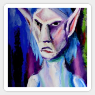 Elf - modern expressionism Sticker